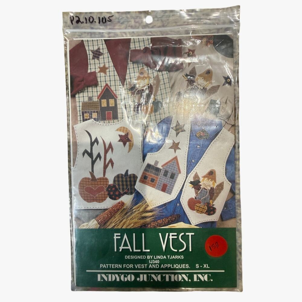 New Deadstock Fall Vest by Indygo Junction Small-X-Large circa 1994